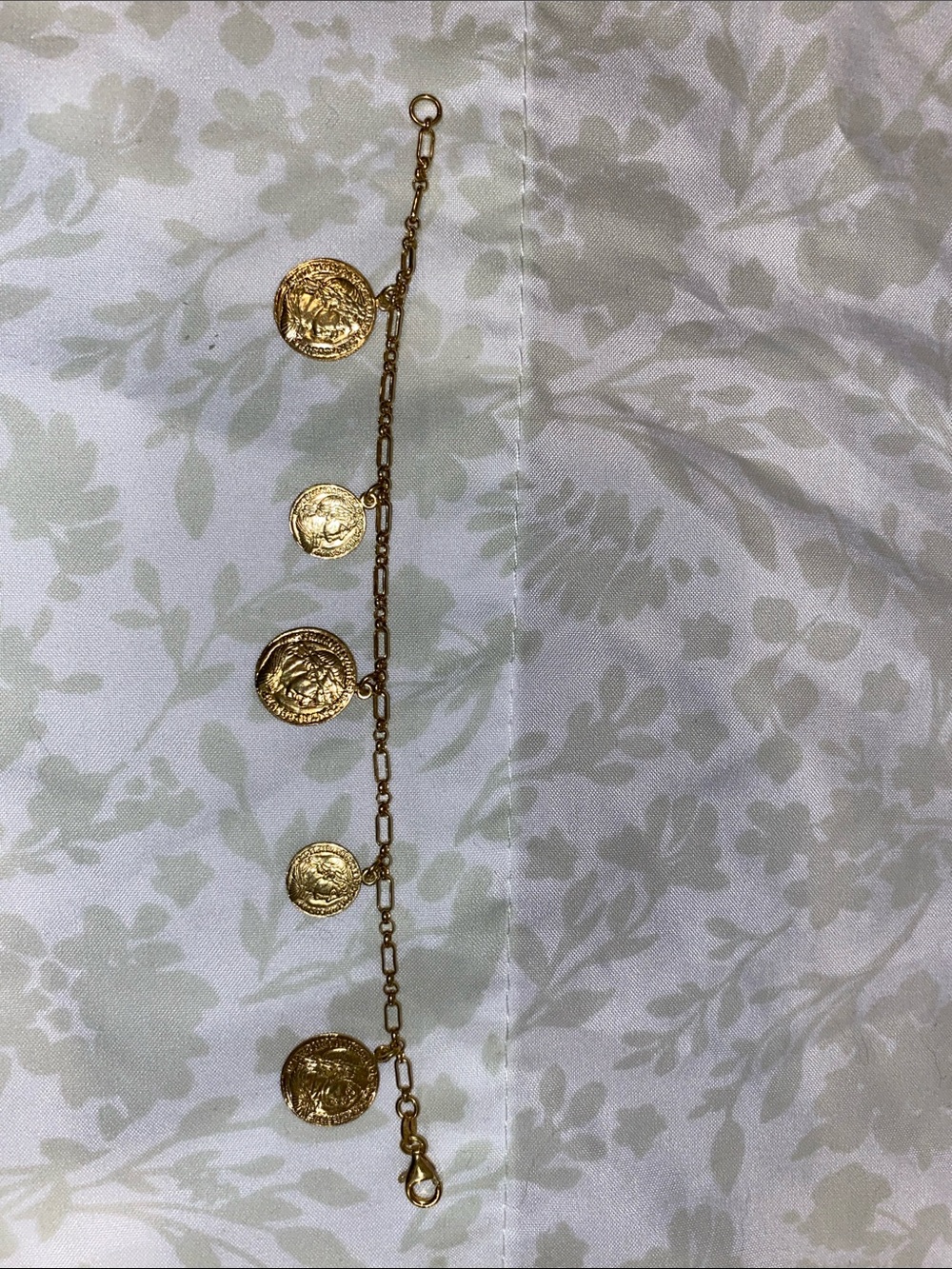 Gold Coin Charm Bracelet
